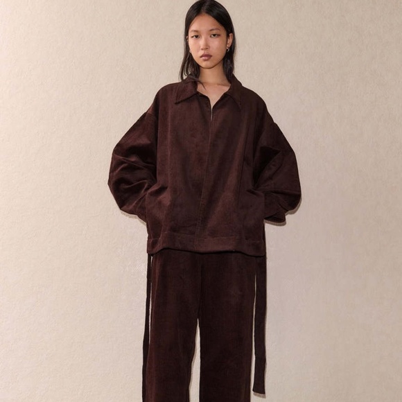 Deiji Studios Jackets & Blazers - DEIJI STUDIOS Cord House Coat In Cedar Belted Slouchy Cozy Jacket FW 2023 NWT OS